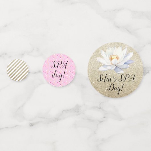 Spa Jour de fête Table Confetti (Derrière)