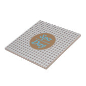 Spa Jour Tan Vertical Chaîne Bleu Carreau Diamant (Côté)