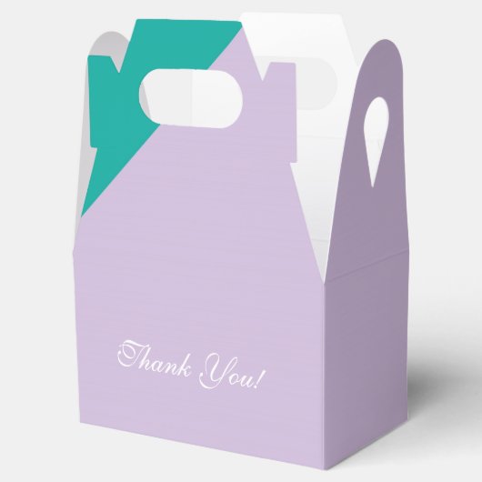 Spa-kleurenblok Blauwgroen lavenderpartij voor ste Bedankdoosjes (Geopend)