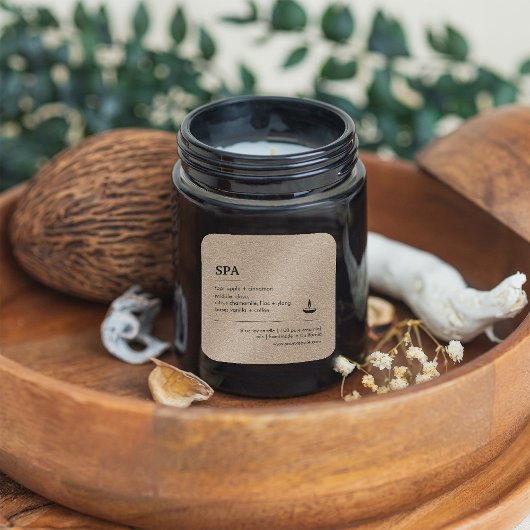 Spa Kraft Ingrédients papier Étiquette de produit