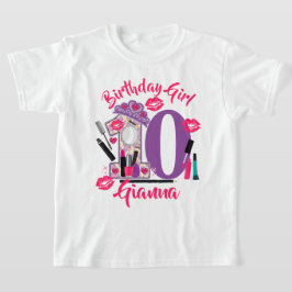 Spa make up Birthday Girl | aangepaste leeftijd T-shirt