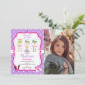 Spa Makeup Birthday Party Photo Invitation (Debout devant)