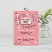 Spa Maquillage Anniversaire Fête Invitation (Debout devant)