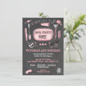 Spa Maquillage Anniversaire Fête Invitation (Debout devant)