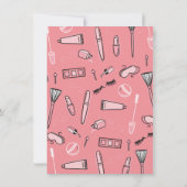 Spa Maquillage Anniversaire Fête Invitation (Dos)