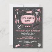 Spa Maquillage Anniversaire Fête Invitation (Devant)