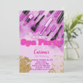 Spa Maquillage Glam Invitation d'anniversaire (Debout devant)
