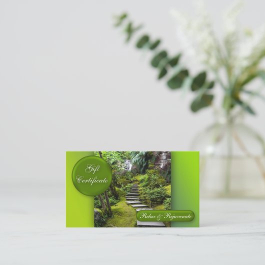 Spa Massage Beauté Modèle de certificat cadeau (Debout devant)