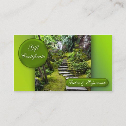 Spa Massage Beauté Modèle de certificat cadeau (Devant)