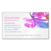 Spa massage bloemen magnetisch visitekaartje (Voorkant)