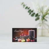Spa Massage Salon Carte de visite bougies (Debout devant)
