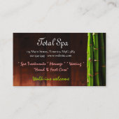 Spa Massage Salon Carte de visite bougies (Dos)