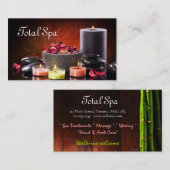 Spa Massage Salon Visitekaartje Candles (Voorkant / Achterkant)