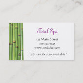 Spa Massage Salon Visitekaartje Paars White (Achterkant)