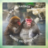 Spa Massage Therapy Salon Relax Hot Tube Jacuzzi Raamsticker (Vel 3)