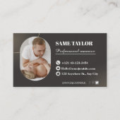 Spa moderne Brown et Carte de visite de massage (Devant)