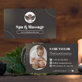 Spa moderne Brown et Carte de visite de massage