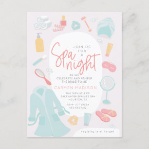 Spa objets douche nuptiale invitation