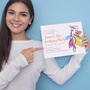 Spa Ontspannings Verjaardagsfeest Uitnodiging