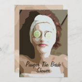 Spa-pamper De uitnodiging van de Bride Shower (Voorkant / Achterkant)
