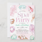 Spa Pamper Glam Party Anniversaire Invitation (Devant)