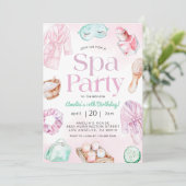 Spa Pamper Glam Party Anniversaire Invitation (Debout devant)