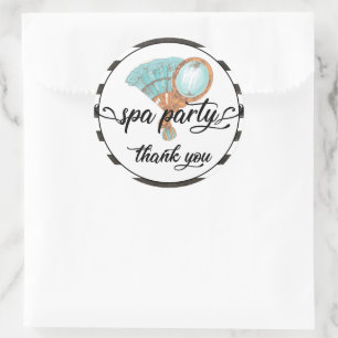 Spa Party Adult Birthday Dank u Ronde Sticker