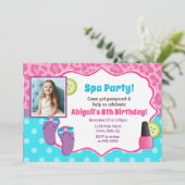 Spa Party Birthday Invitation Pamper Party Kaart (Staand voorkant)