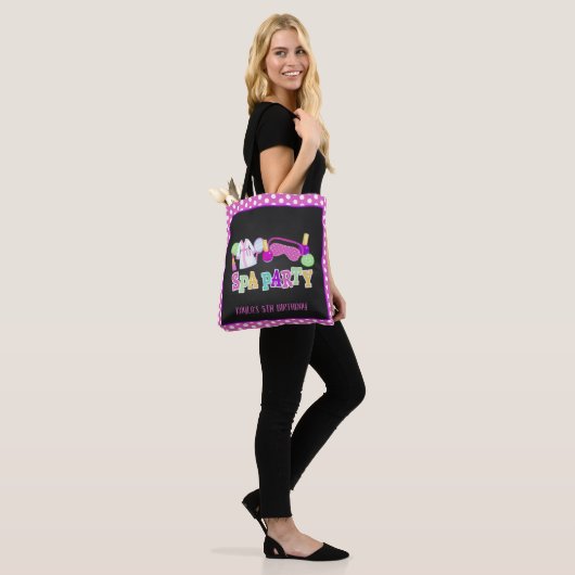 Spa Party Canvas tas - Blk (Op model)