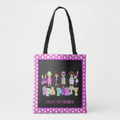 Spa Party Canvas tas - Meisjes - Blk (Voorkant)