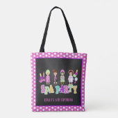Spa Party Canvas tas - Meisjes - Blk (Achterkant)