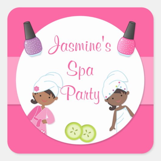 Spa Party Favor Sticker (Voorkant)