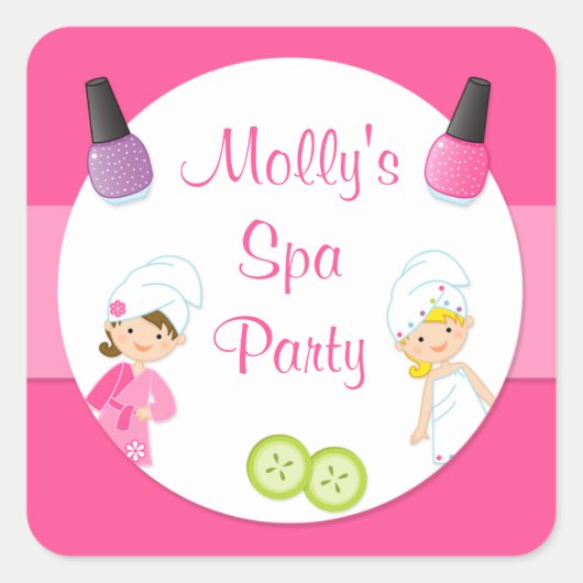 Spa Party Favor Sticker (Voorkant)