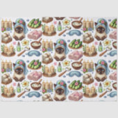 Spa party for Siamese Cat Lovers  Tissuepapier (Voorkant)