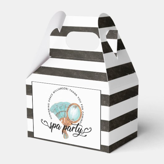 Spa Party  gepersonaliseerd Bedankdoosjes (Voorkant Zijde)