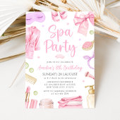 Spa Party Girl Birthday Invitation