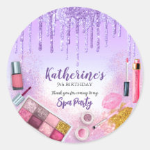 Spa Party Glam Girl Birthday Party Salon Paars