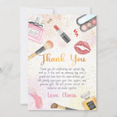 Spa Party Glam Girl Maquillage Anniversaire Carte  (Devant)