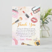 Spa Party Glam Girl Maquillage Anniversaire Carte  (Debout devant)