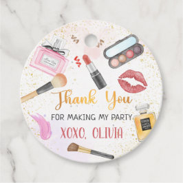 Spa Party Glamour Make-up Verjaardag Sticker Bedankjes Labels