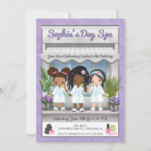 Spa Party Invitation for Young Girls Kaart (Voorkant)