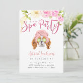 Spa Party Kids Birthday Uitnodiging (Staand voorkant)