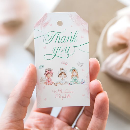 Spa Party Meisje Verjaardag Cadeaulabel