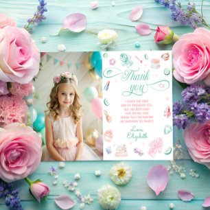 Spa Party Meisje Verjaardagsfoto Dank u kaart