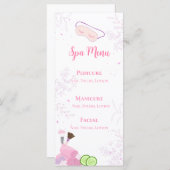 Spa Party Menu (Devant / Derrière)