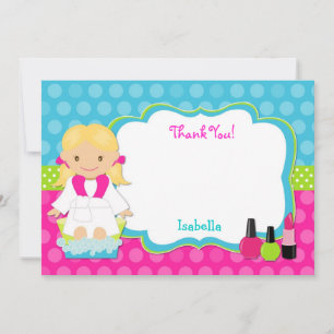 Spa Party Merci cartes de notes