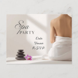 Spa Party Minimal Wellness Design Briefkaart