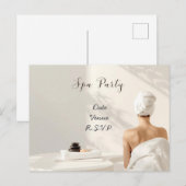 Spa Party Minimal Wellness Design Briefkaart (Voorkant / Achterkant)