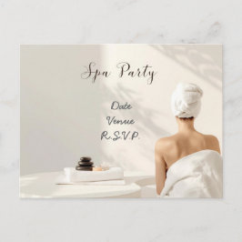 Spa Party Minimal Wellness Design Briefkaart