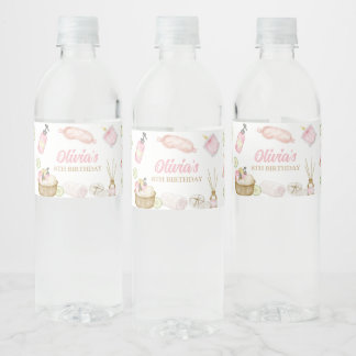 Spa Party, Pamper Party, Glam Makeup Party Waterfles Etiket